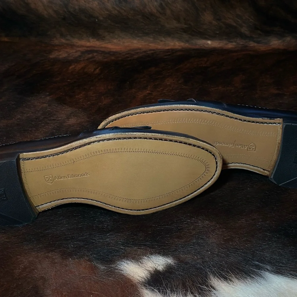 ALLEN EDMONDS Cody Loafers with Tassels, Black Sz 8.5 D New! - Picture 4 of 4